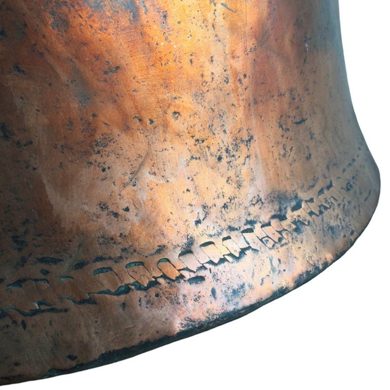 Late Victorian Hand-Hammered Copper Cauldron Pot - 4