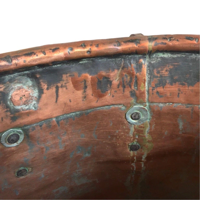 Late Victorian Hand-Hammered Copper Cauldron Pot - 7