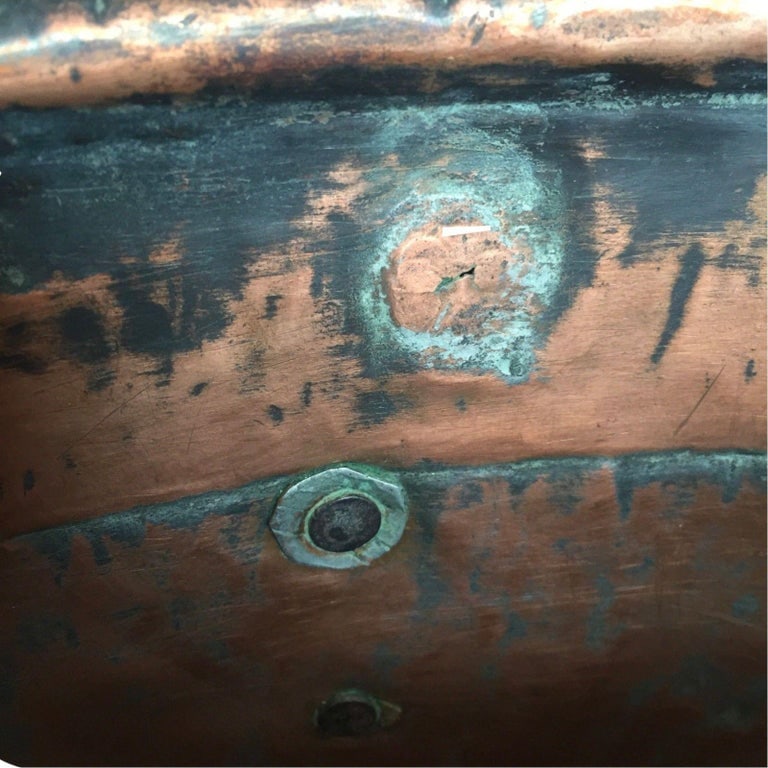 Late Victorian Hand-Hammered Copper Cauldron Pot - 8
