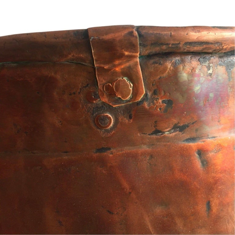 Late Victorian Hand-Hammered Copper Cauldron Pot - 9