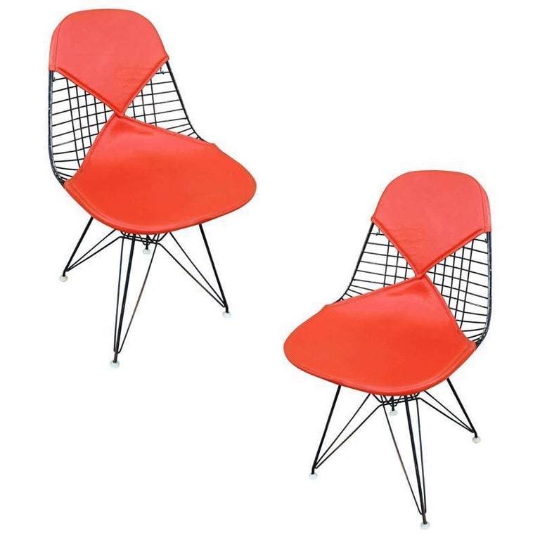 Charles Eames Orange DKR Bikini Chair for Herman Miller, Set of Four - 3