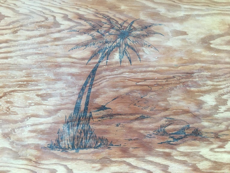 Rare Restored Gateleg Dining Table with Screen Printed Plywood Top - 5