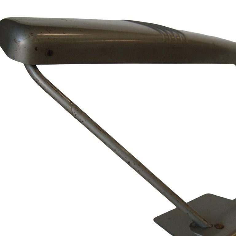 Gunmetal Grey Machine Age Tanker Fluorescent Desk Lamp - 11
