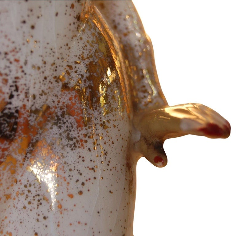 Lucite Table Lamp by Moss Lighting with Ceramic Figurine by Hedi Schoop - 11