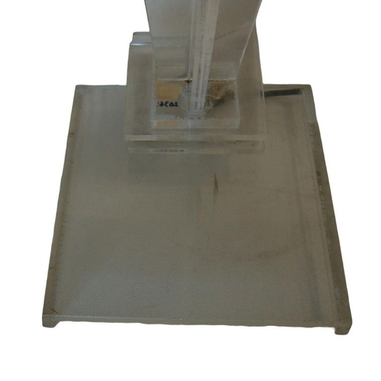 Modernist Clear Lucite Table Lamp by Moss - 7