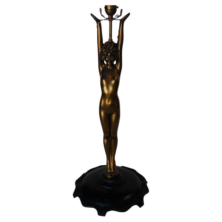 Nuart Bronze Standing Nude Figure Accent Table Lamp - 2