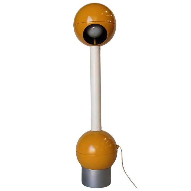Yellow Double Ball Barbell Desk Table Lamp by George Kovacs - 3