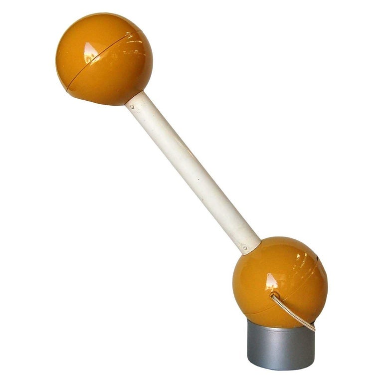 Yellow Double Ball Barbell Desk Table Lamp by George Kovacs - 5