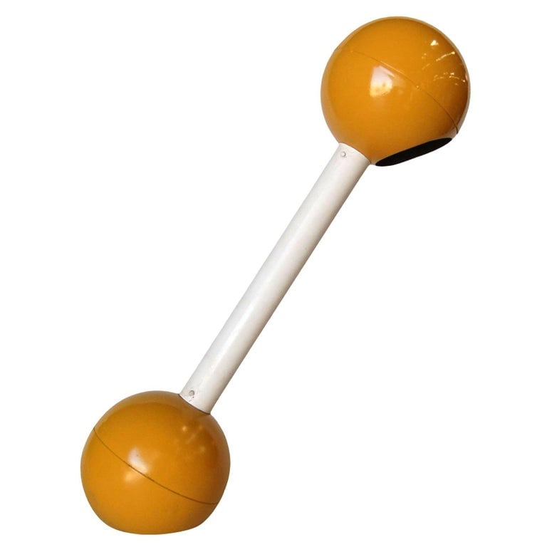 Yellow Double Ball Barbell Desk Table Lamp by George Kovacs - 7