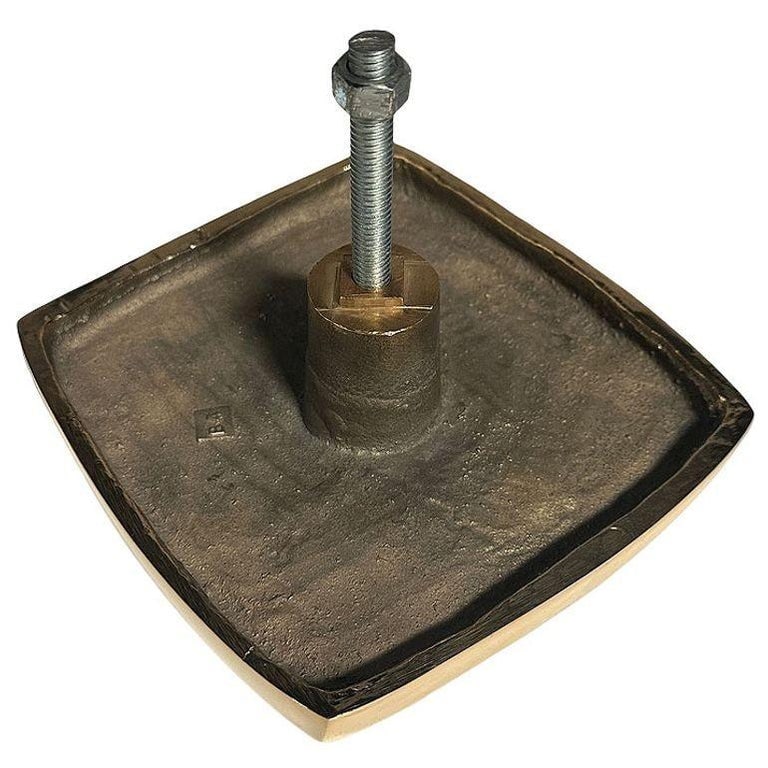 Paul Evans Style Mid Century Brutalist Bronze Cabinet Handle Pull - 8