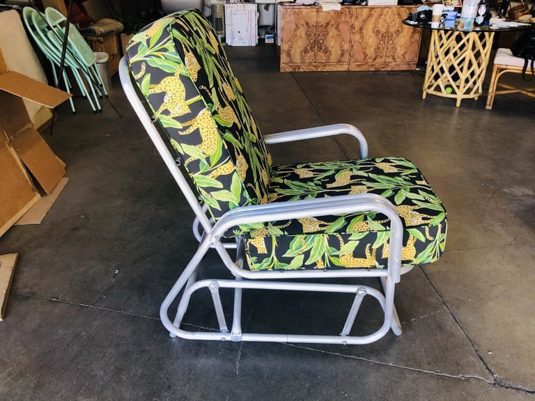 Aluminum Patio/Outdoor Slider Rocking Lounge Chair with Speed Arm - 8