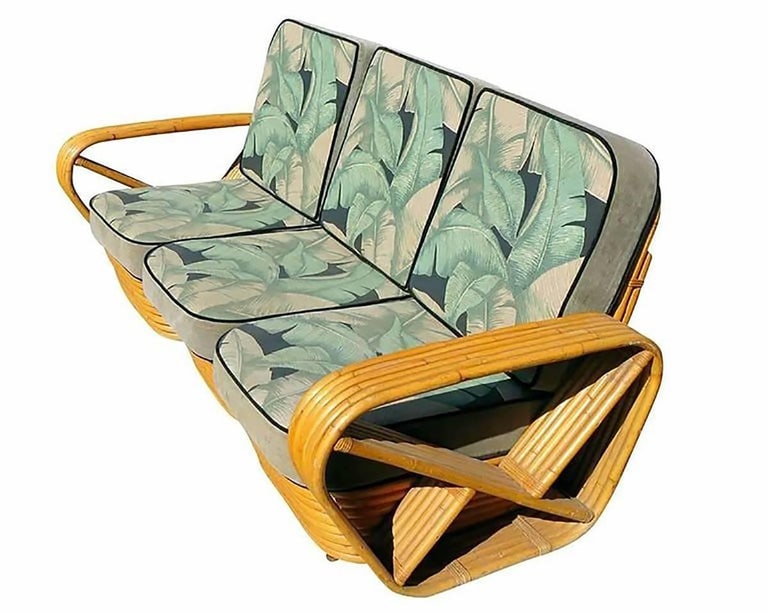 Restored Midcentury Rattan, Living Room Seating Set - 5