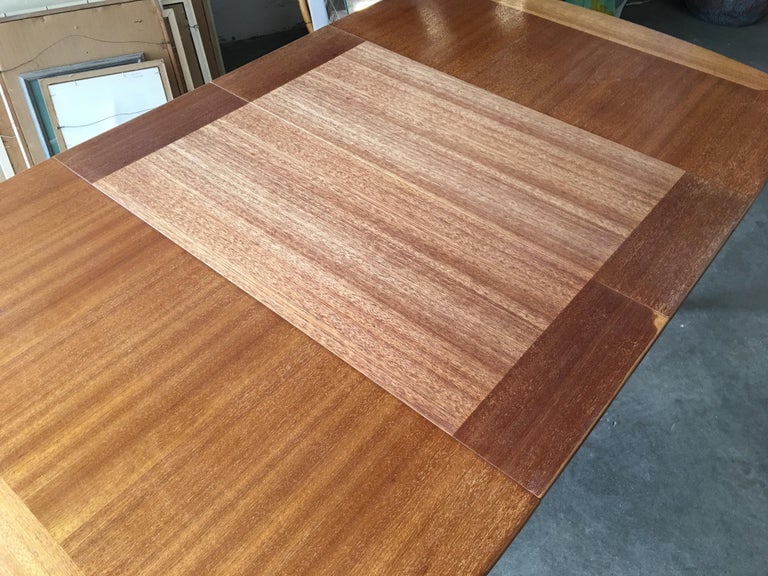 Brown Saltman Mahogany Extendable Dining Table by John Keal - 11