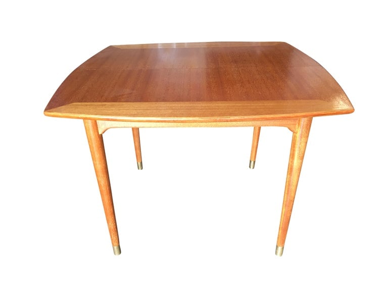 Brown Saltman Mahogany Extendable Dining Table by John Keal - 4
