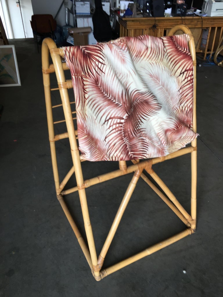 Restored Midcentury Rattan Arched Drying Rack - 10