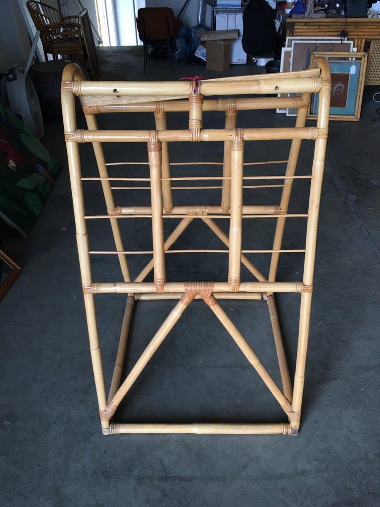 Restored Midcentury Rattan Arched Drying Rack - 4