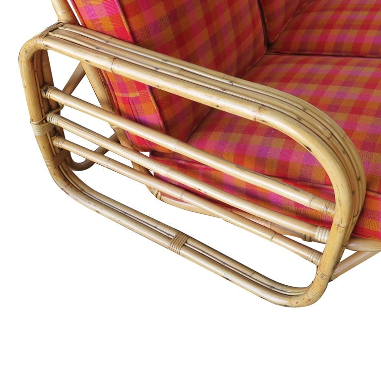 Restored Streamline Art Deco Rattan Living Room Set - 10