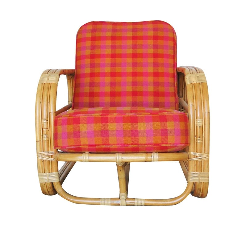 Restored Streamline Art Deco Rattan Living Room Set - 6