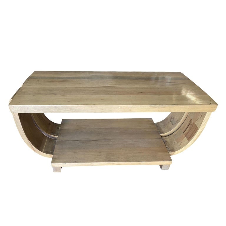 Streamline Art Deco Natural Stain Mahogany Coffee Table by Brown Saltman - 3