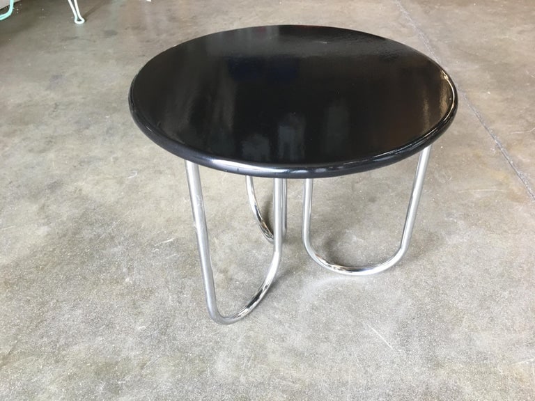 Streamline Black Lacquer Chrome Coffee Table by Royalchrome - 3