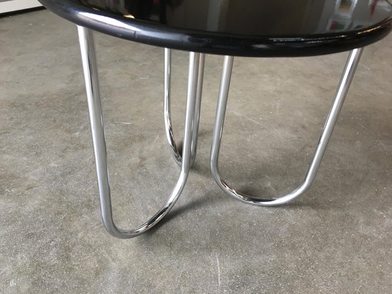 Streamline Black Lacquer Chrome Coffee Table by Royalchrome - 6