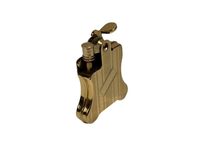 Gold-Plated Ronson Banjo Stylish Design Petrol Lighter, Japan - 3