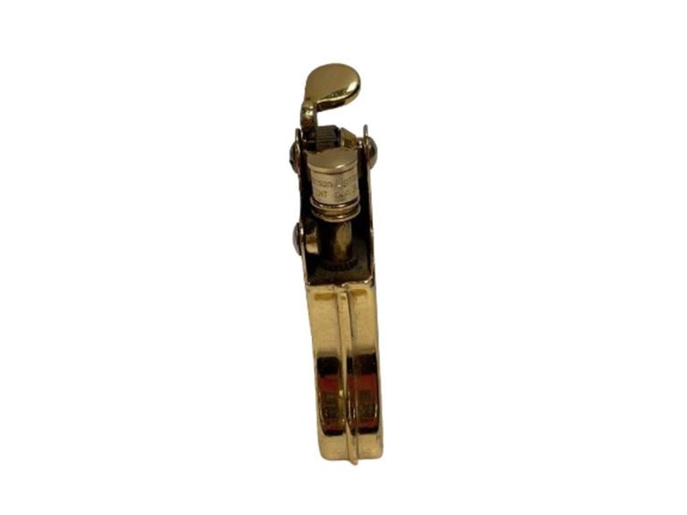 Gold-Plated Ronson Banjo Stylish Design Petrol Lighter, Japan - 4