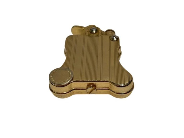 Gold-Plated Ronson Banjo Stylish Design Petrol Lighter, Japan - 7
