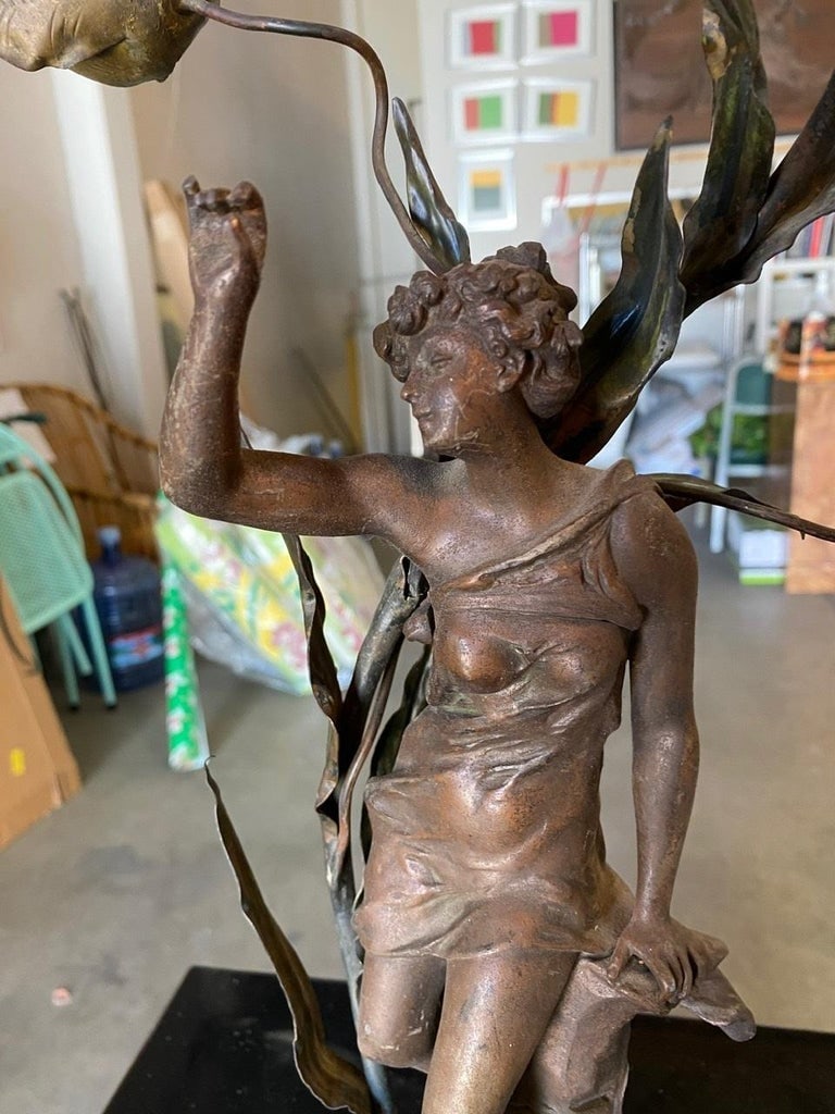 Ernest-Justin Ferrand Female "Coup de Soleil" Zamac Sculpture Table Lamp - 10