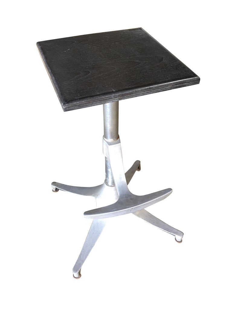 Custom Repurposed Mid Century Bar Stool w/ Teak Seat, Pair - 3