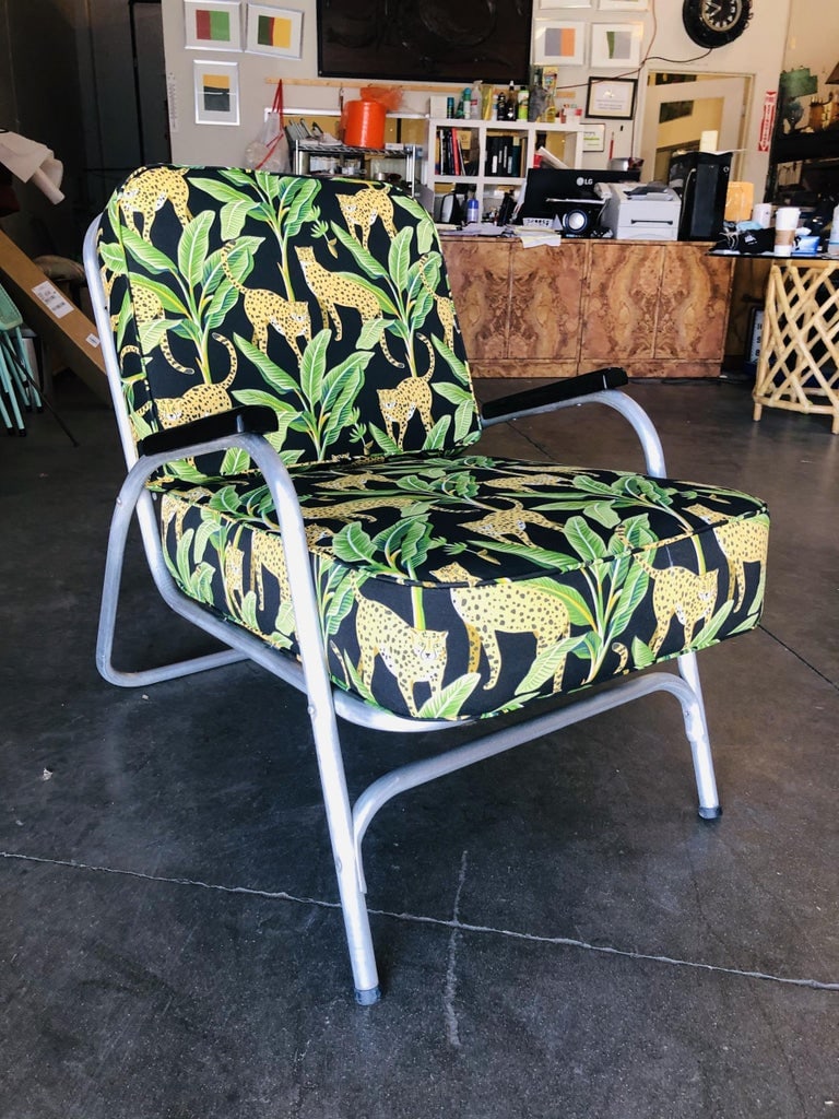 Mid Century Aluminum Patio/Outdoor Lounge Chair, Pair - 4