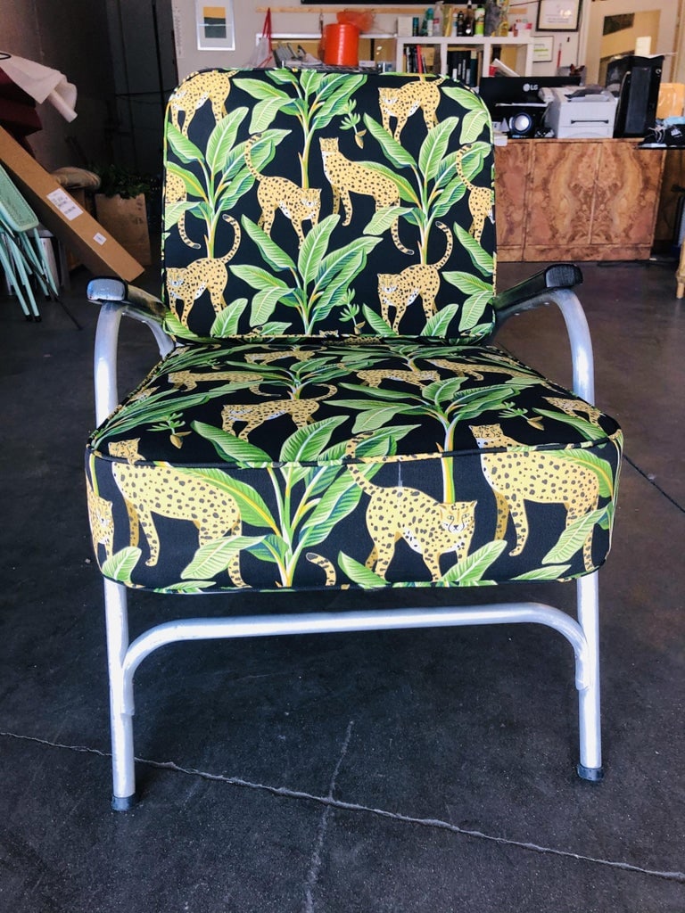 Mid Century Aluminum Patio/Outdoor Lounge Chair, Pair - 5