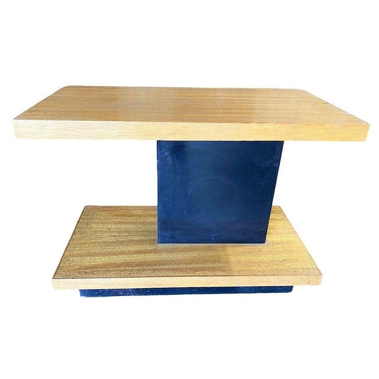 Two Tone, Two Tier Mid-Century Modernist Walnut Side Table - 6