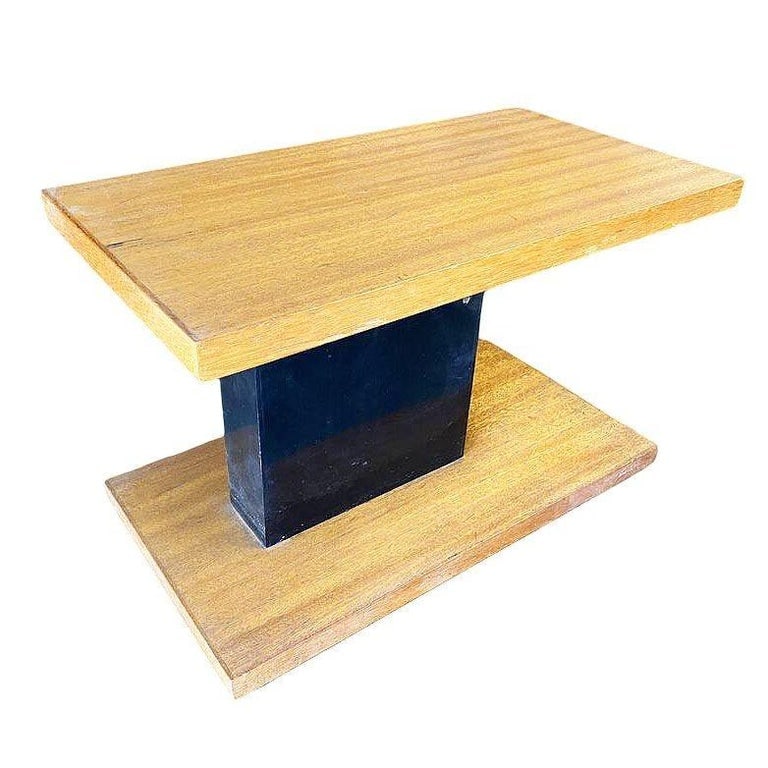 Two Tone, Two Tier Mid-Century Modernist Walnut Side Table - 7
