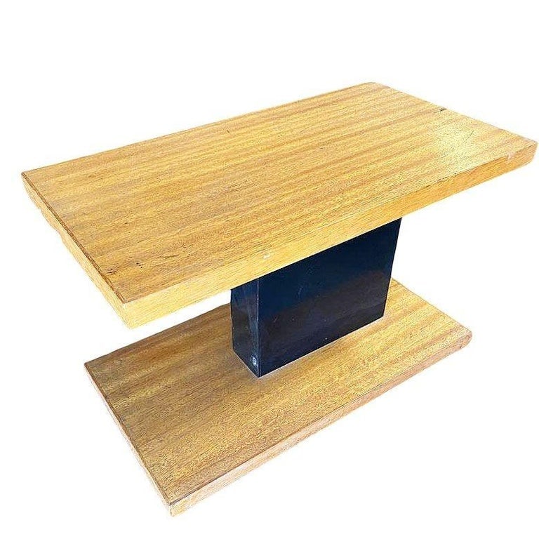 Two Tone, Two Tier Mid-Century Modernist Walnut Side Table - 8