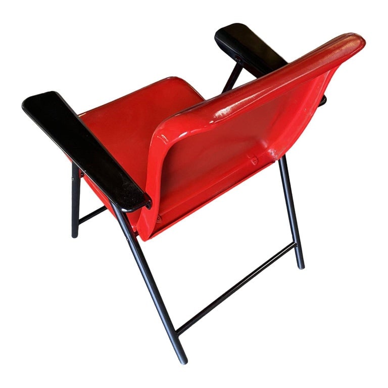 Russel Wright Outdoor/Patio Steel Folding Chair by Schwayder Bros, 5 Available - 5