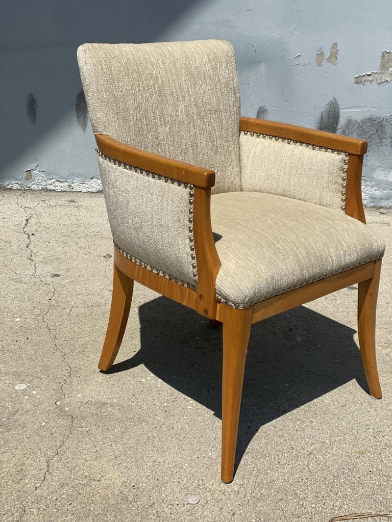 High Style Mid Century Reading Chair w/ Ottoman by Heywood Wakefield - 3