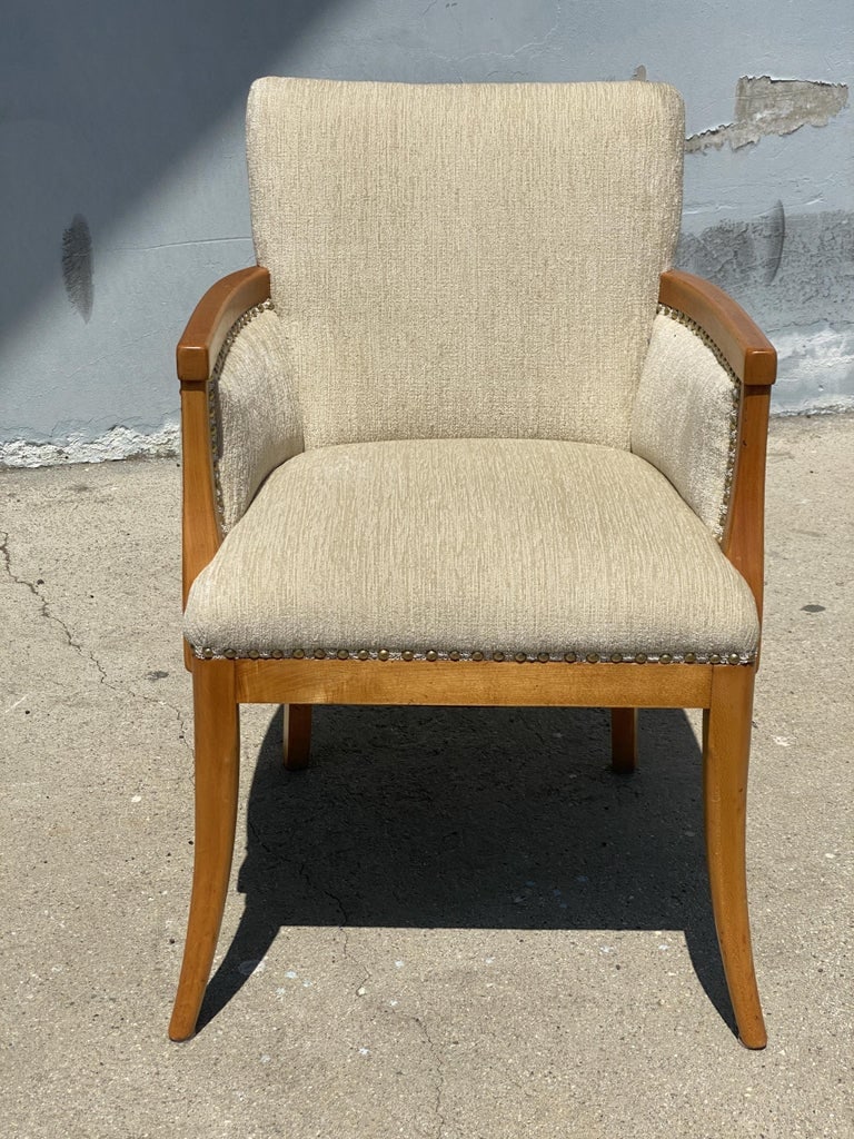 High Style Mid Century Reading Chair w/ Ottoman by Heywood Wakefield - 4