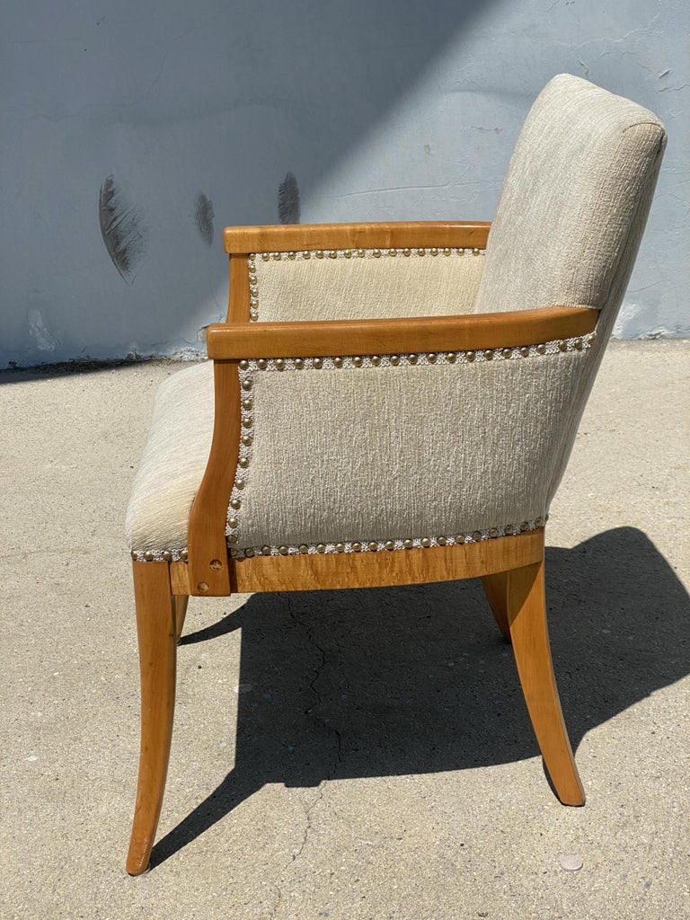 High Style Mid Century Reading Chair w/ Ottoman by Heywood Wakefield - 7