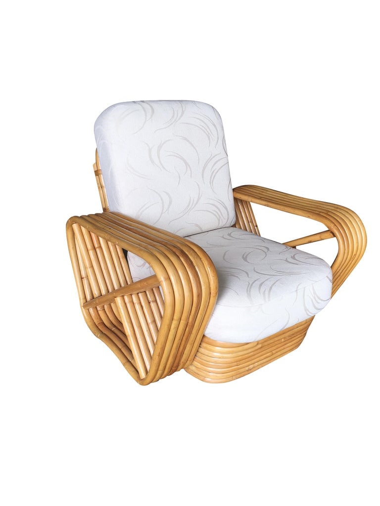 Restored Paul Frankl Six-Strand Rattan Sofa and Lounge Chair Set - 3