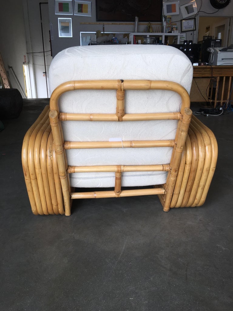 Restored Paul Frankl Six-Strand Rattan Sofa and Lounge Chair Set - 9