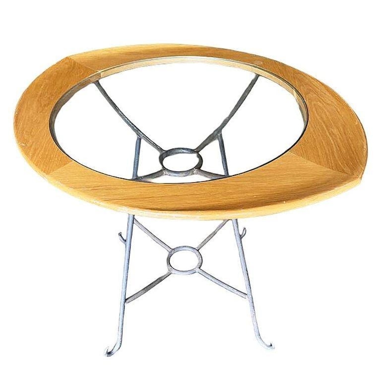 Rare Mid-Century Glass Center Two Person Breakfast Table - 4