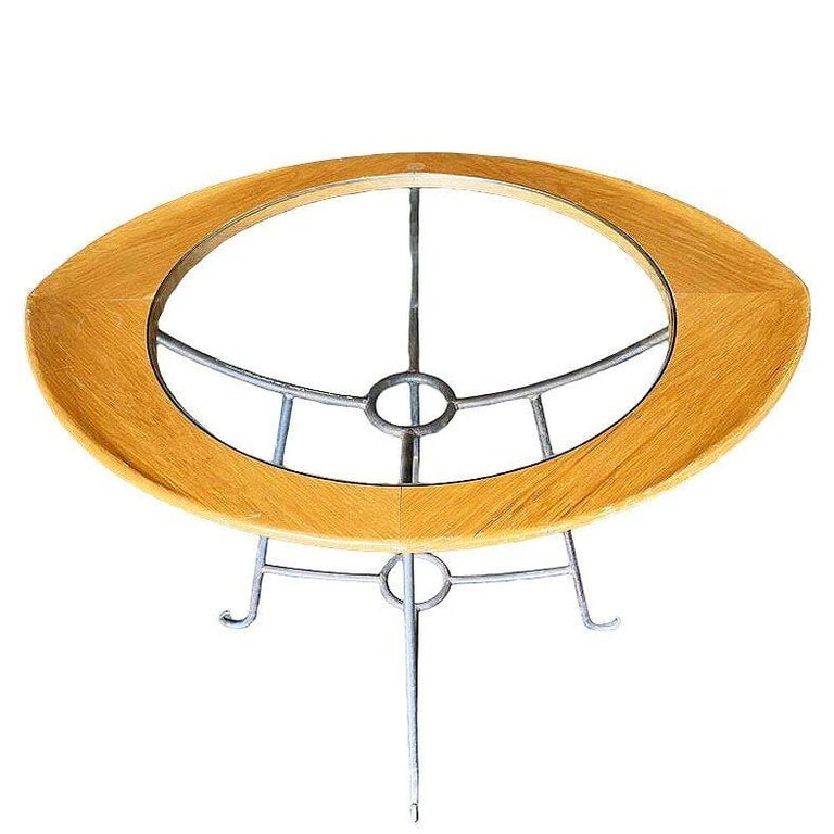 Rare Mid-Century Glass Center Two Person Breakfast Table - 5