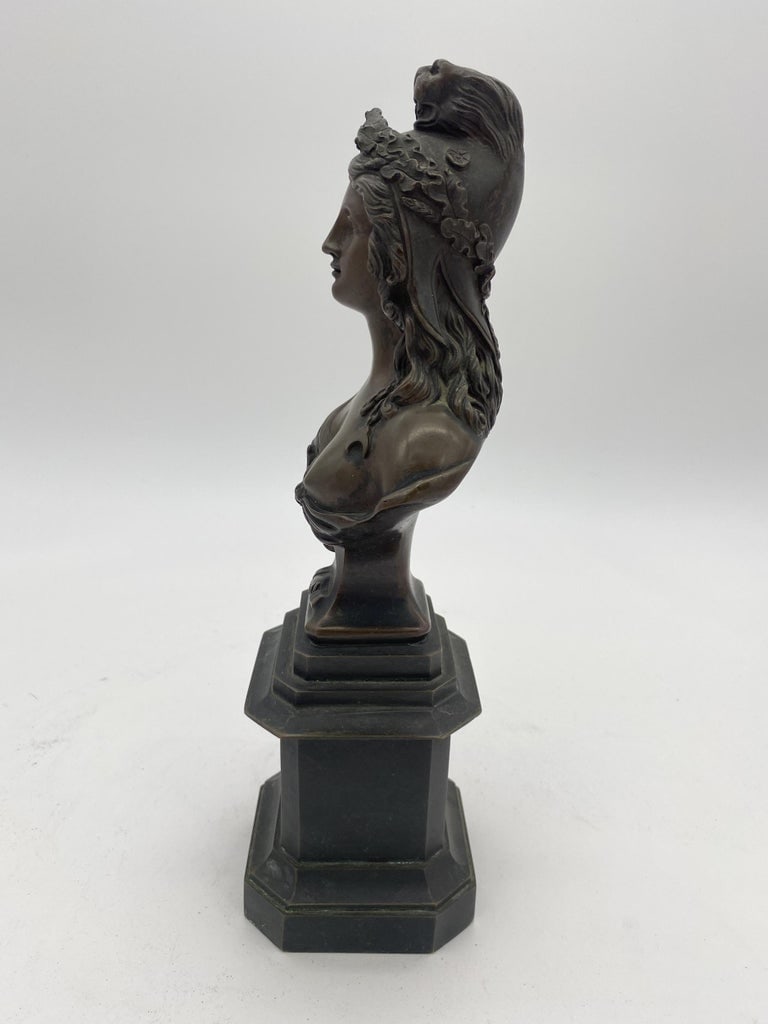Late Victorian "1870" Semi-Nude Bronze Female Bust - 5