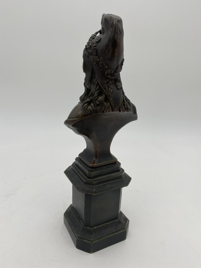 Late Victorian "1870" Semi-Nude Bronze Female Bust - 6
