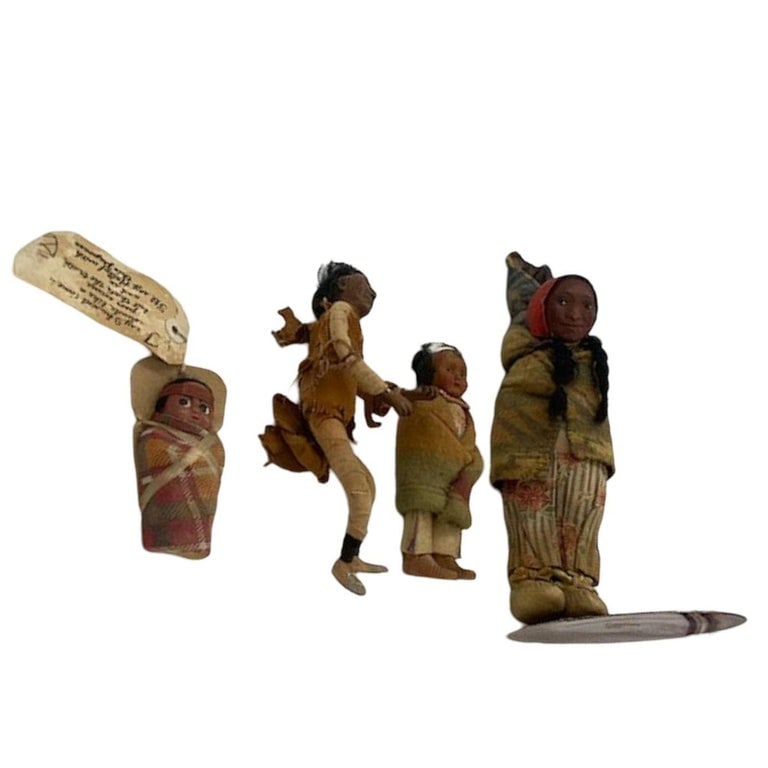 1930s Skookum Native American Dolls Mix Match Set of 4 - 5
