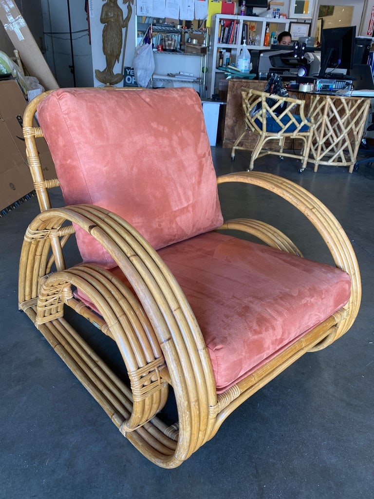 Restored "Double Tear Drop Arm" Rattan Lounge & Sofa Livingroom Set by Tochiku - 10