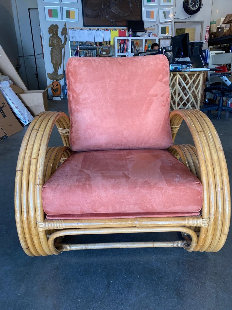Restored "Double Tear Drop Arm" Rattan Lounge & Sofa Livingroom Set by Tochiku - 11