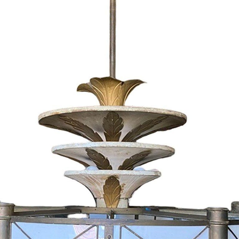 Grand Hollywood Theater 32 Light Chandelier with Palm Motif - 10