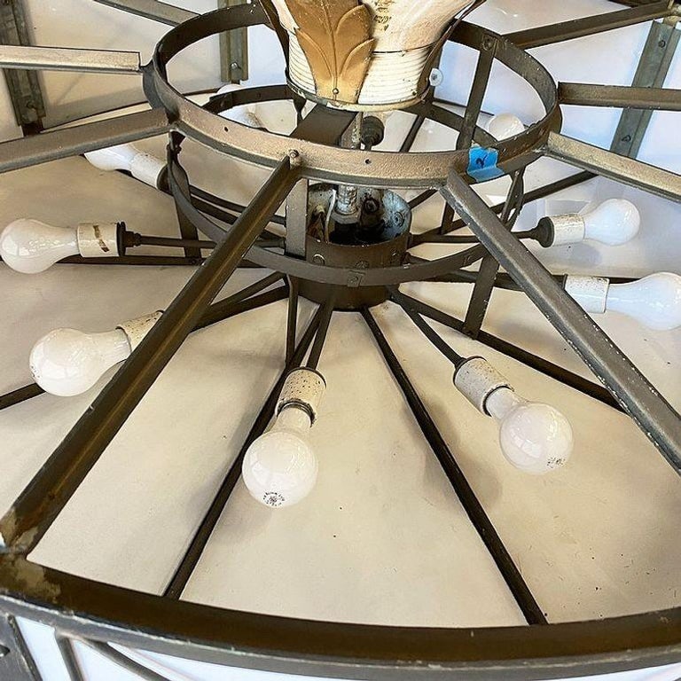 Grand Hollywood Theater 32 Light Chandelier with Palm Motif - 11